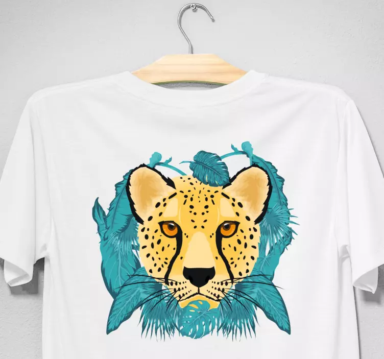 Leopard jungle face t-shirt - TenStickers