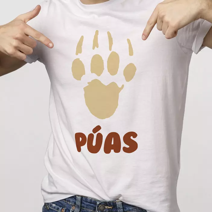 Porcupine footprint t-shirt - TenStickers