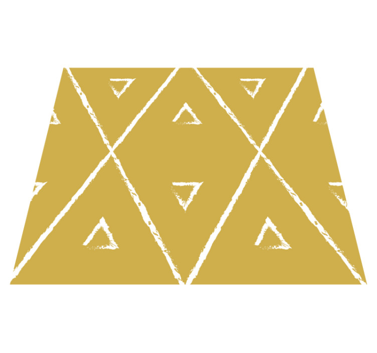 Geometric rhombus pattern yellow vinyl rug - TenStickers