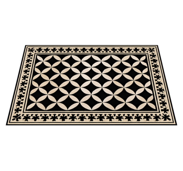 Traditional Spanish design living room vinyl rug - TenStickers