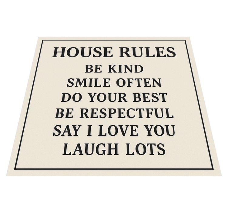 Custom rug house basic rules - TenStickers