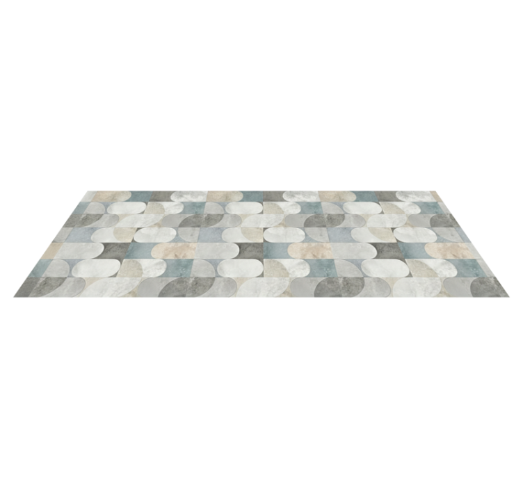 Kitchen vinyl rug in modern pill mosaic design - TenStickers