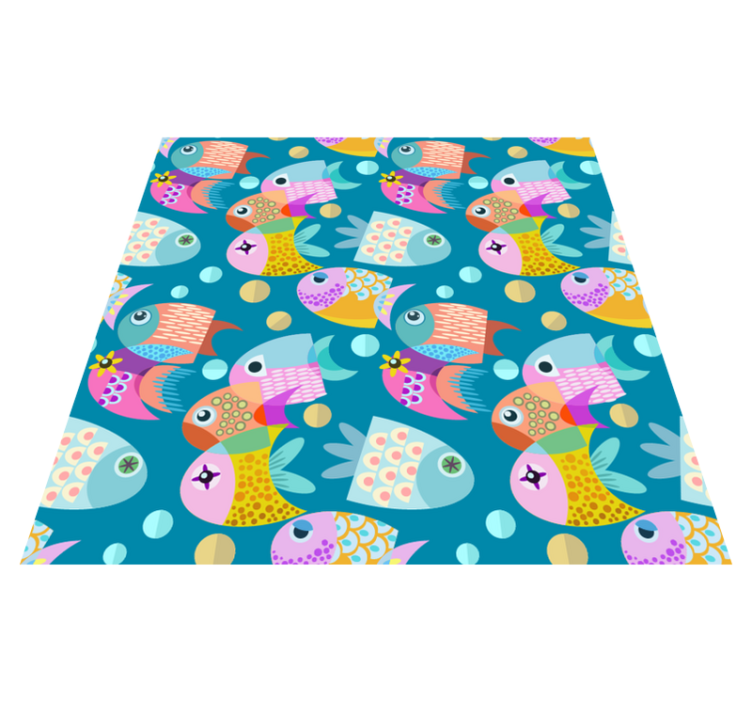 Animal vinyl rug fish for kids - TenStickers