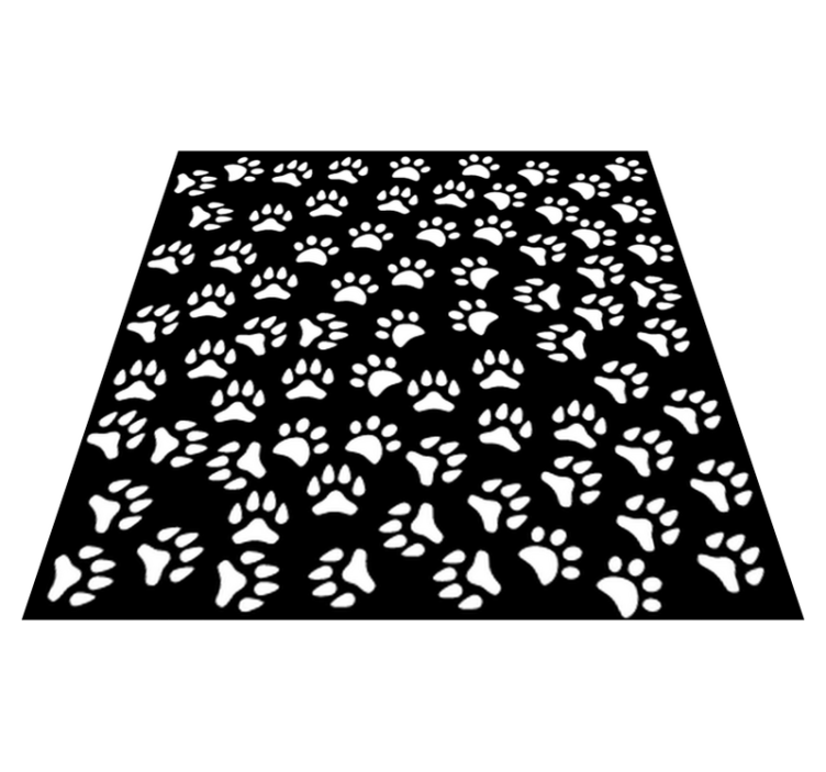 White animal prints animal vinyl rug - TenStickers