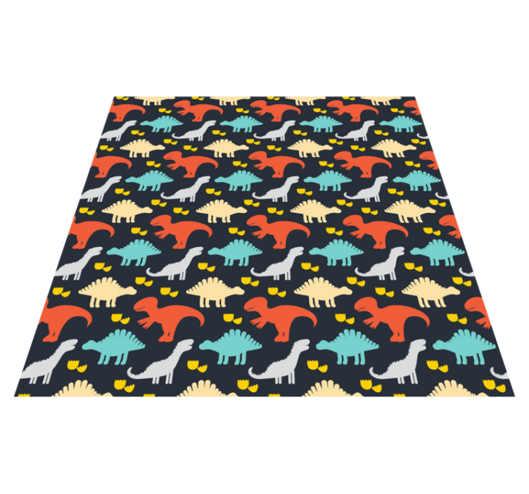 Animal vinyl rug dinosaur kids pattern - TenStickers