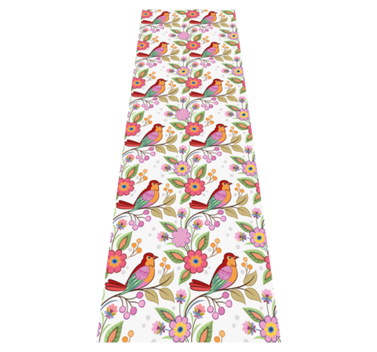 Red and orange birds animal vinyl rug - TenStickers