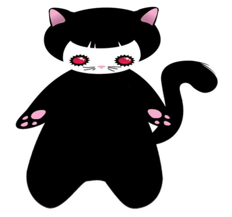 Animal vinyl rug baby cat monster - TenStickers