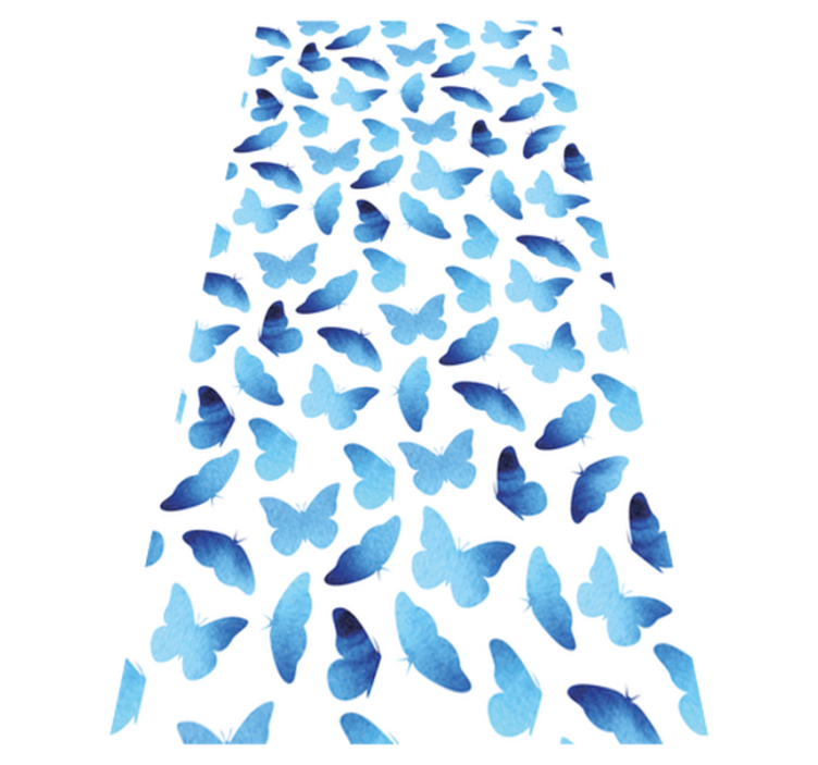 Animal vinyl rug painted butterflies fridge - TenStickers