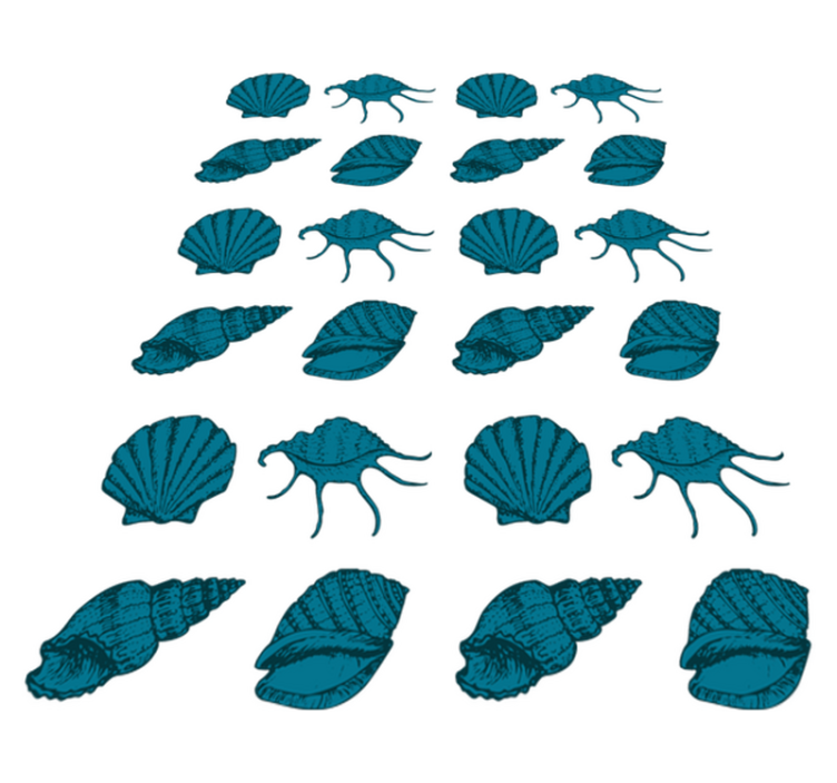 Animal vinyl rug seashell creatures design - TenStickers