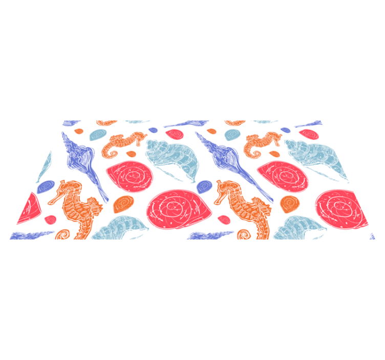 Animal vinyl rug colorful sea creatures - TenStickers