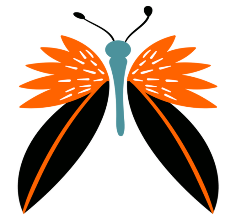 Colorful butterfly animal vinyl rug - TenStickers