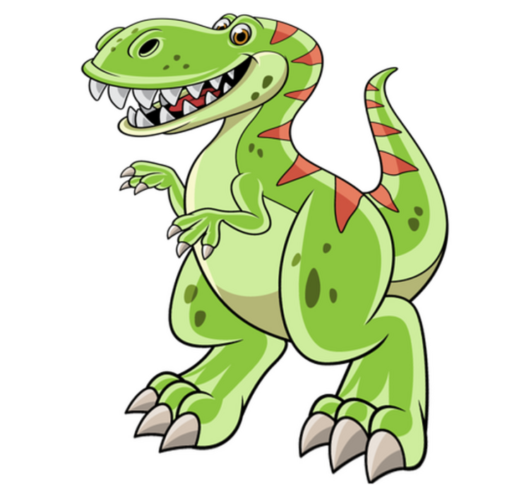 Animal vinyl rug cartoon t-rex design - TenStickers