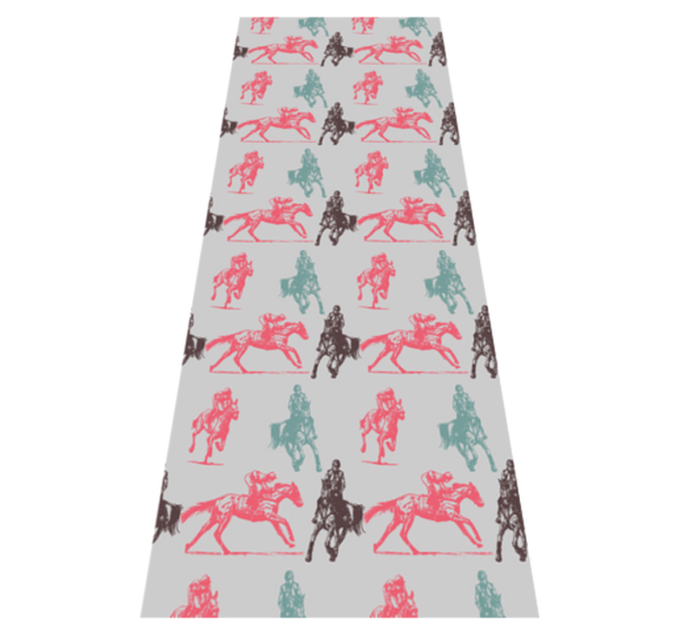 Animal vinyl rug in multi-color horse design - TenStickers