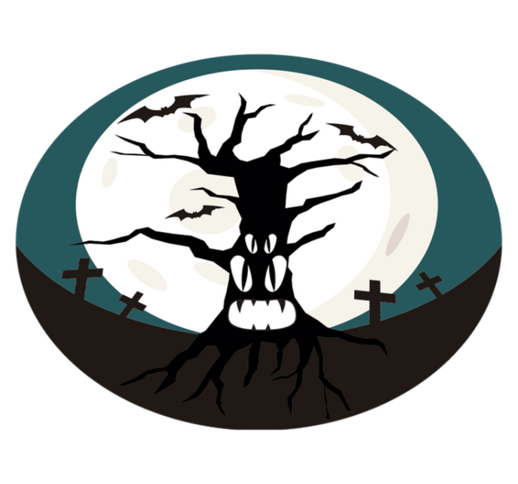 Spooky halloween vinyl rug - TenStickers