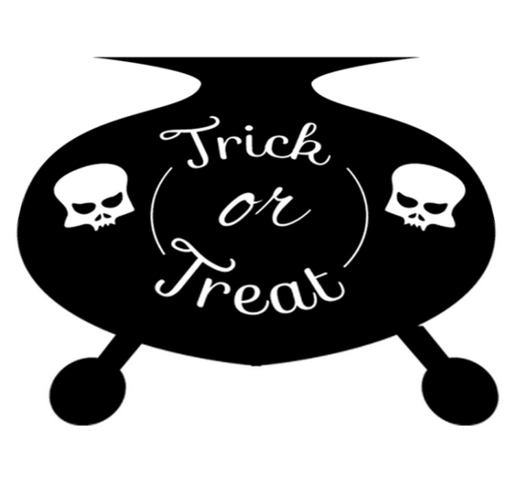 Halloween vinyl rug trick or treat cauldron - TenStickers