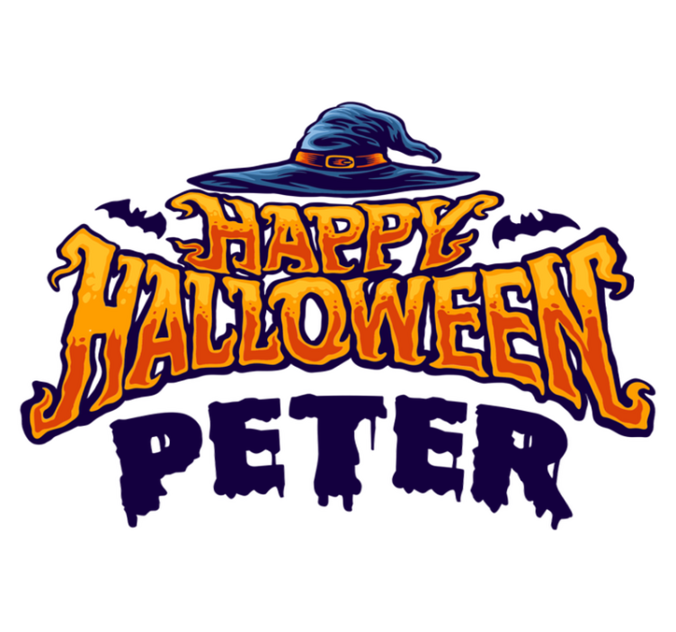 Halloween vinyl rug happy halloween customized - TenStickers