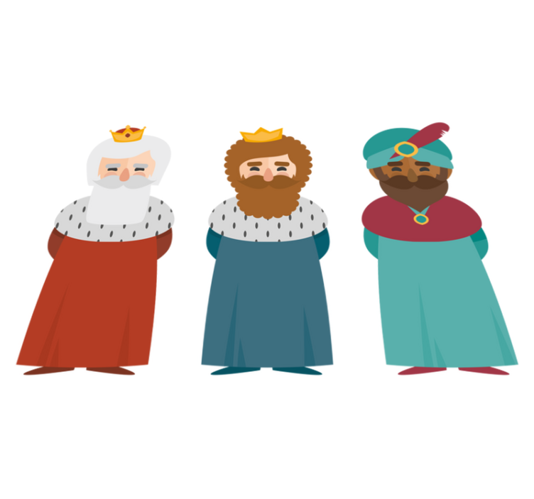 Christmas vinyl rug three kings - TenStickers