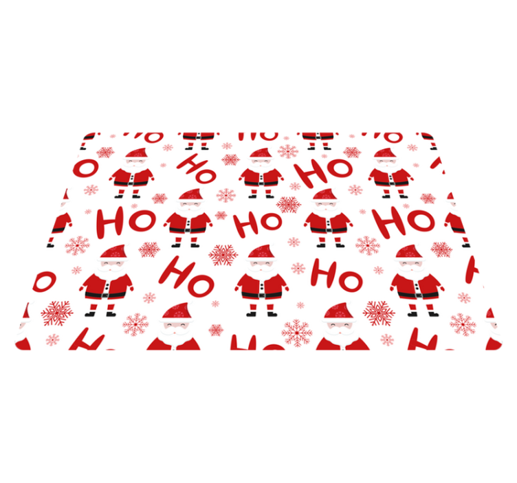 Christmas vinyl rug santa claus and hohoho design - TenStickers