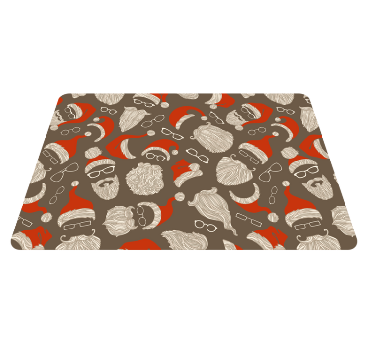 Christmas vinyl rug with vintage santa claus design - TenStickers