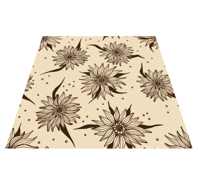 Old sunflower floral vinyl rug - TenStickers