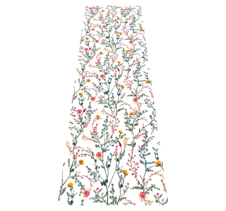 Floral vinyl rug thin minimalistic garden - TenStickers