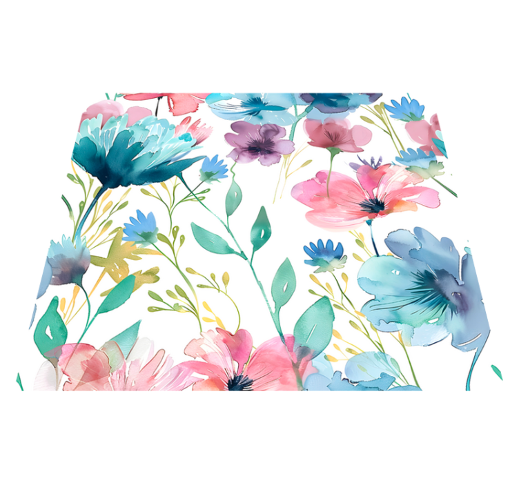 Wildflowers in summer floral vinyl rug - TenStickers