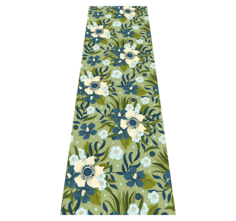 Floral vinyl rug with floral nature design - TenStickers