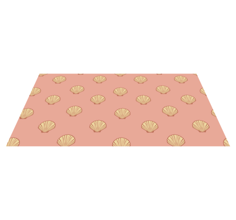 Floral vinyl rug seashell pattern decor - TenStickers