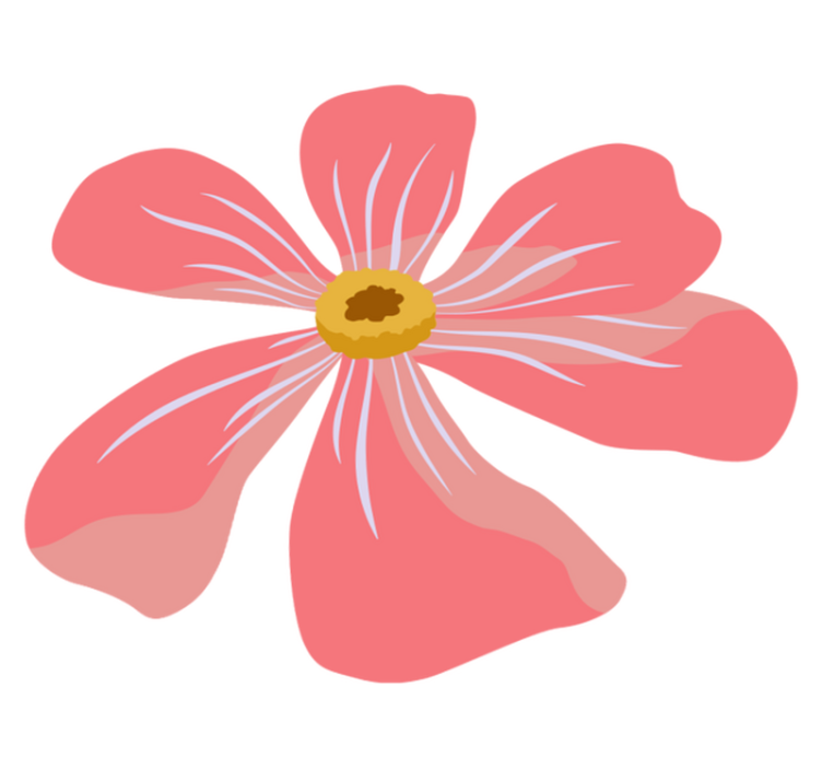 Pink floral design floral vinyl rug - TenStickers