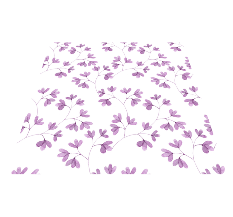 Floral vinyl rug in purple floral design - TenStickers