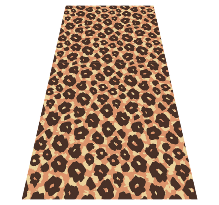Animal print vinyl rug velvety classic leopard design - TenStickers