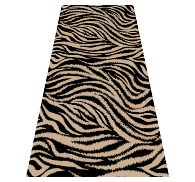 Animal print vinyl rug with zebra stripe design - TenStickers