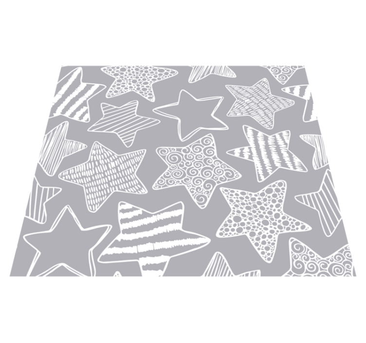Star vinyl rug with white star design - TenStickers