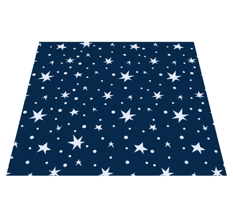 Star vinyl rug stars on navy blue - TenStickers