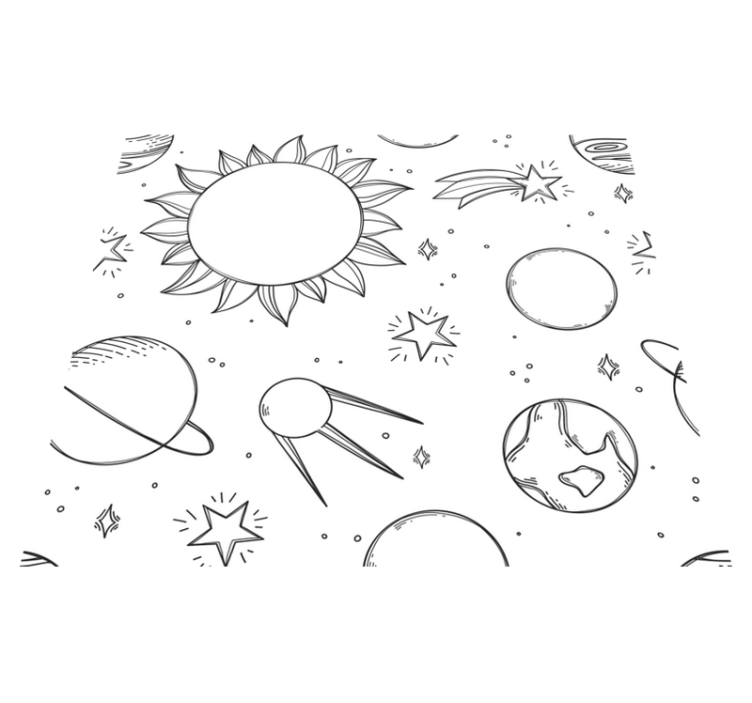 Star vinyl rug for kids' cosmic adventures - TenStickers