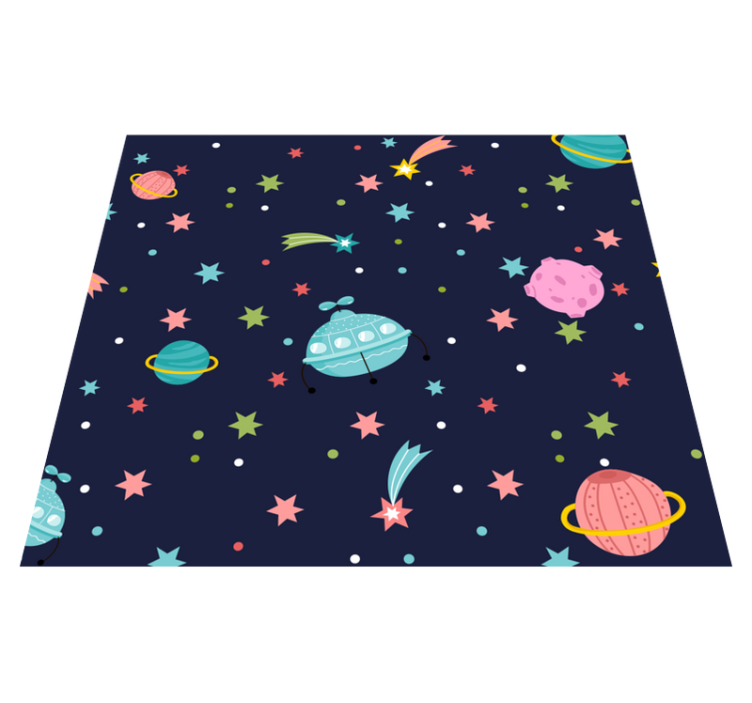 Star vinyl rug cosmic realm - TenStickers