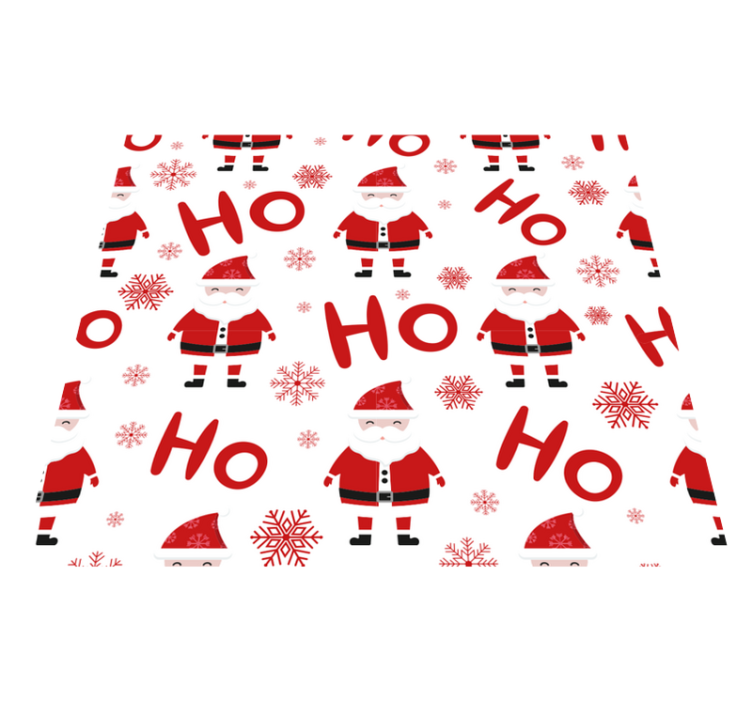 Christmas vinyl rug santa claus and hohoho design - TenStickers