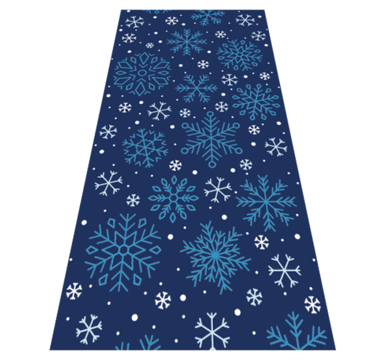 Christmas vinyl rug with snowflakes - TenStickers