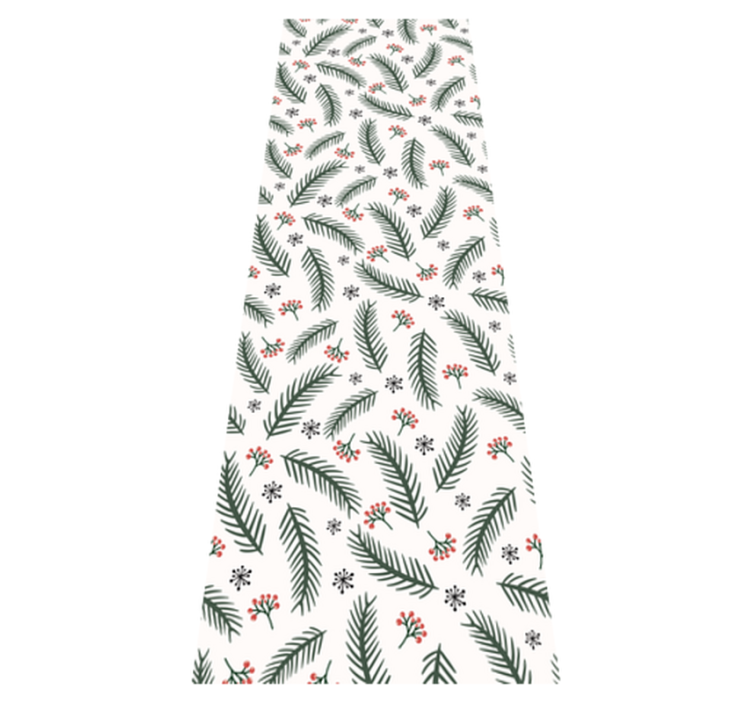 Christmas vinyl rug pine branches design - TenStickers