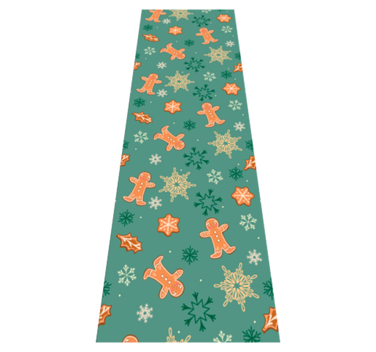 Christmas vinyl rug christmas gingerbread design - TenStickers