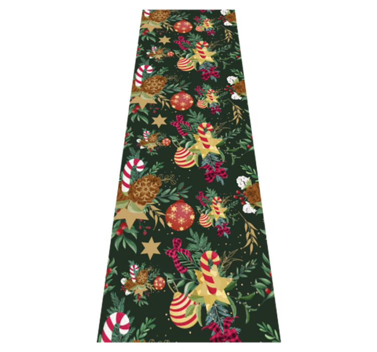 Christmas vinyl rug with branches christmas decor - TenStickers