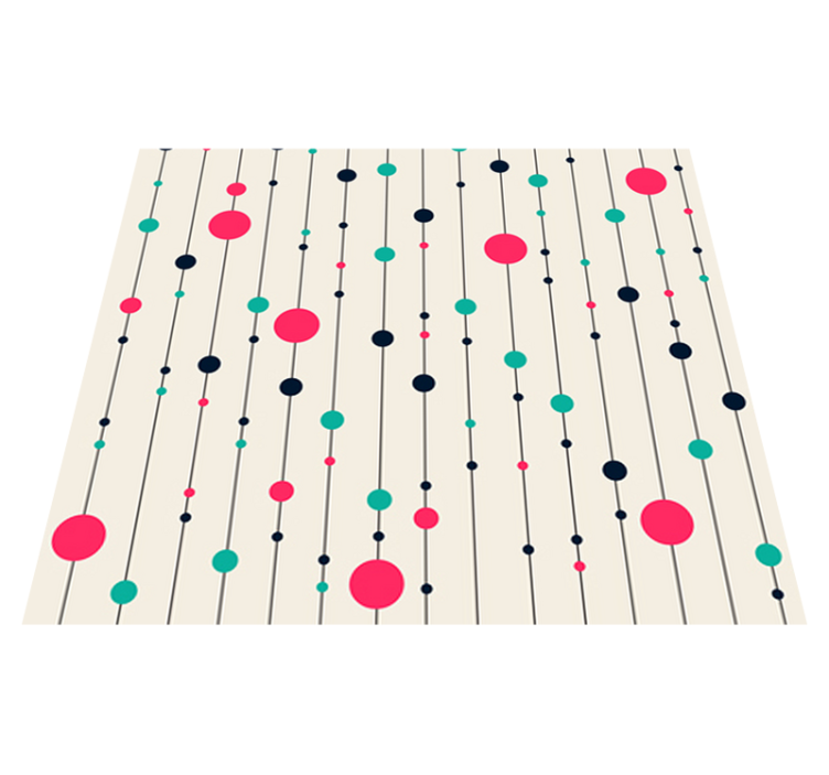 Bedroom vinyl rug charming dots - TenStickers