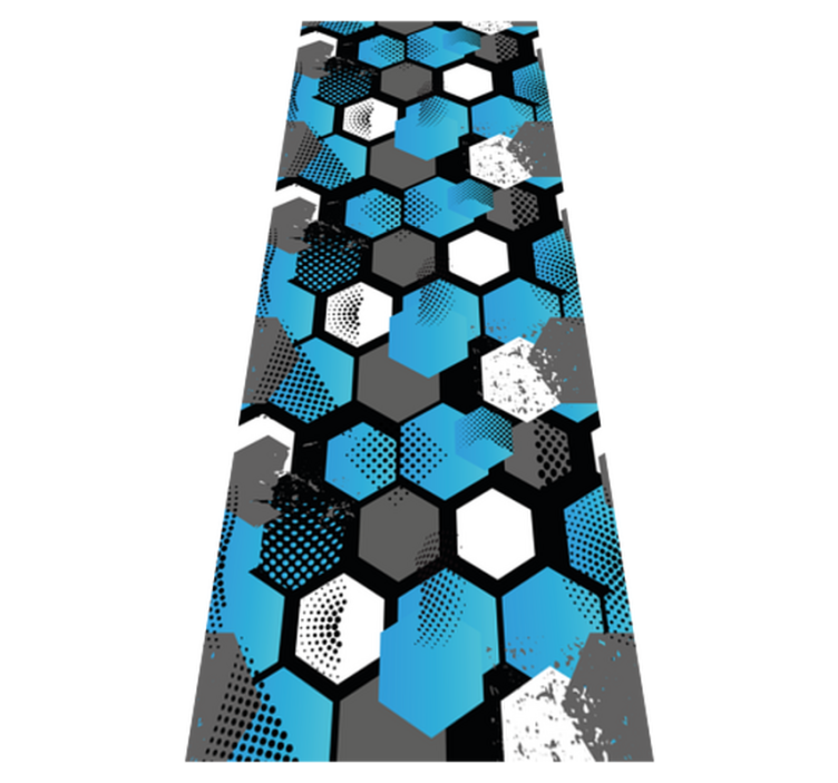 Bedroom vinyl rug abstract gradient football design - TenStickers