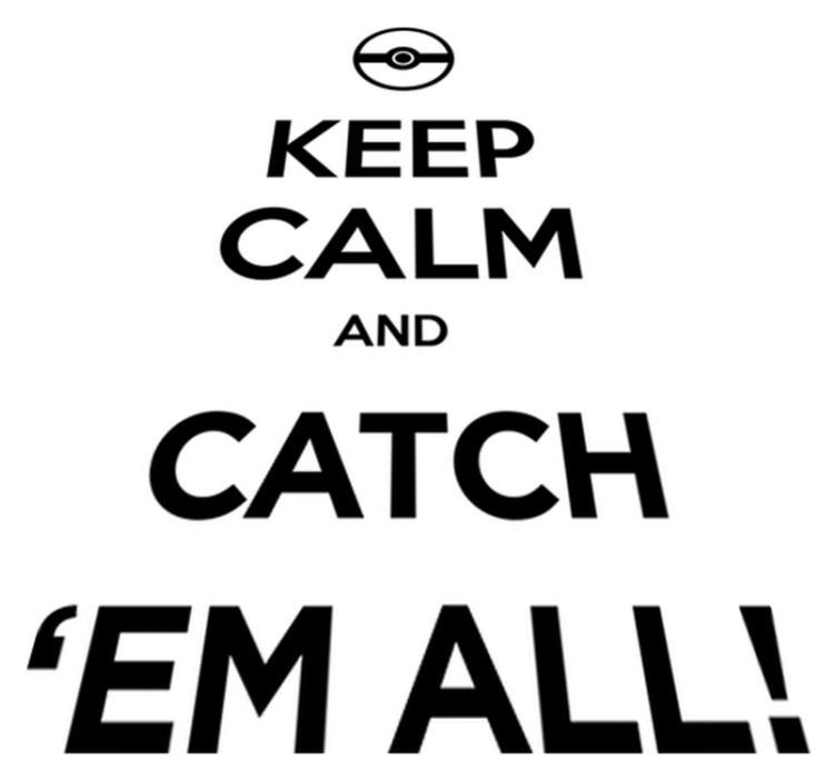 Game vinyl rug keep calm pokémon edition - TenStickers