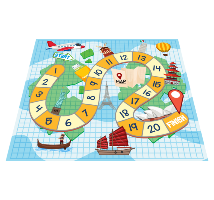 Game vinyl rug for board game map design - TenStickers