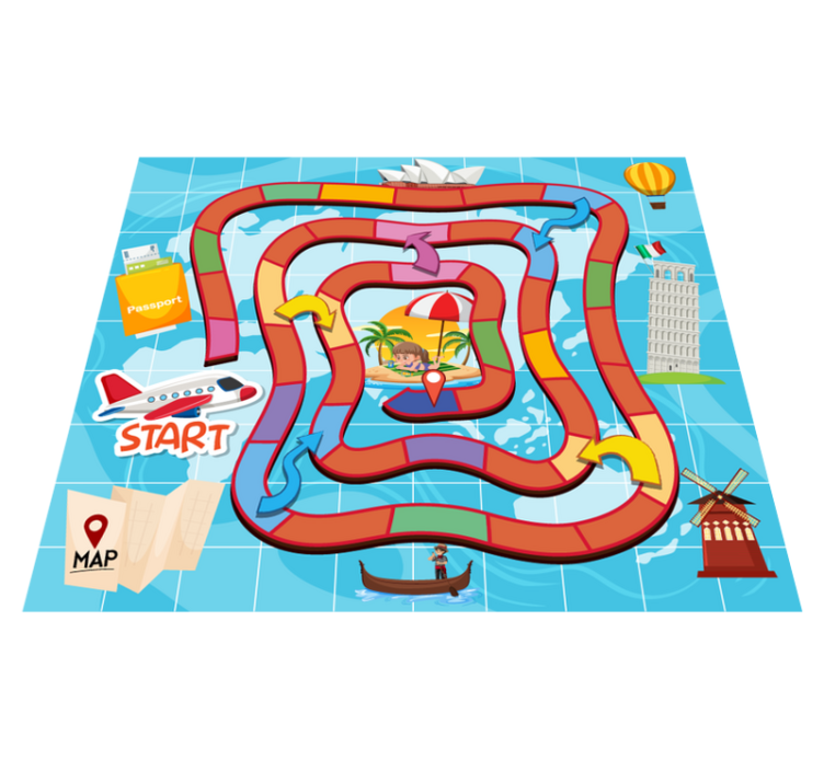 Game vinyl rug for board game travel - TenStickers