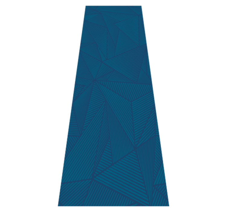 Office vinyl rug with a simple blue geometric pattern - TenStickers