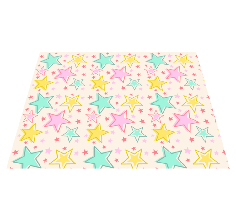 Colorful Starry Pattern star vinyl rug - TenStickers