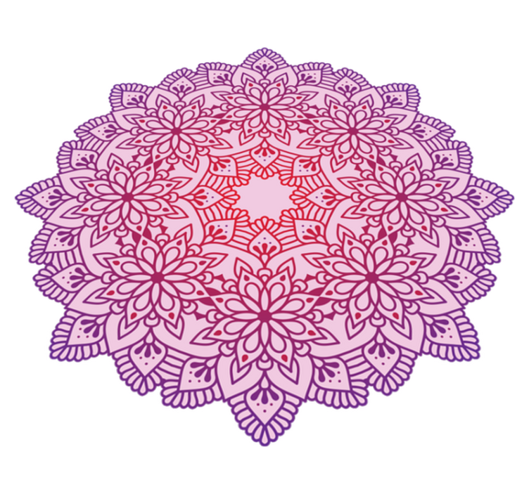 Mandala Emblem mandala vinyl rug - TenStickers