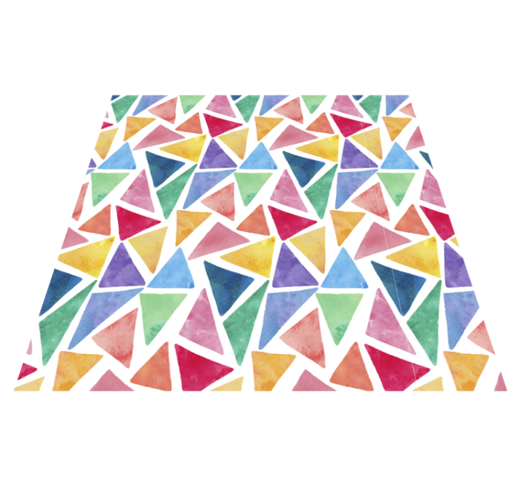 Colorful Triangles geometric vinyl rug - TenStickers